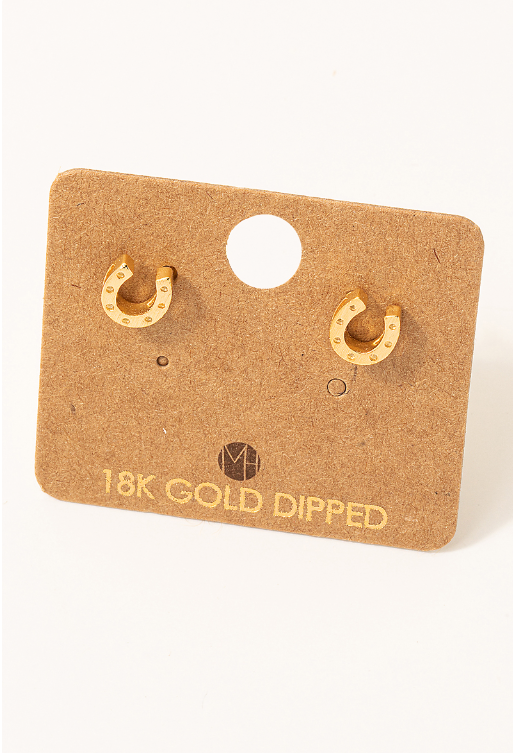 Mini Horseshoe Post Stud Earrings