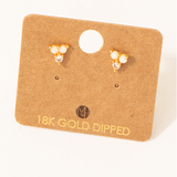 Triple Opal Stud Earrings
