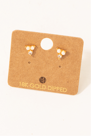 Triple Opal Stud Earrings