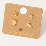 Mini Sea Life Stud Earrings Set