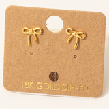 Mini Ribbon Bow Stud Earrings