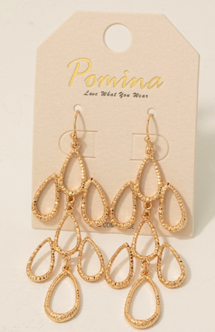 Multi Tear Dangle Hook Earrings
