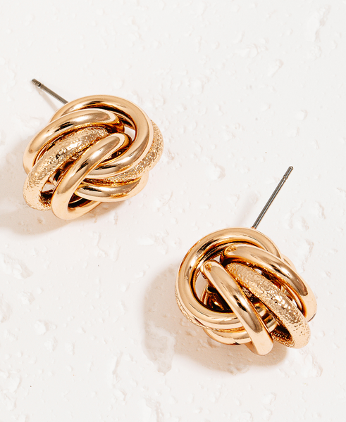 Linked Hoop Charms Dangle Earrings