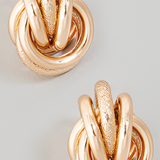 Linked Hoop Charms Dangle Earrings