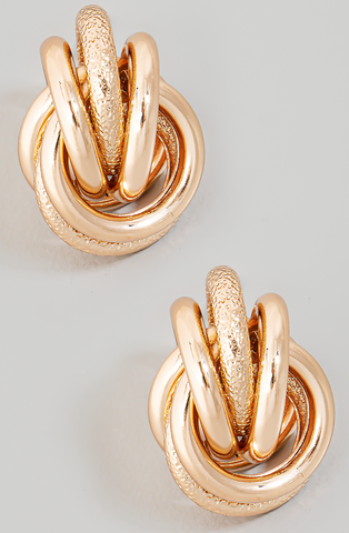 Linked Hoop Charms Dangle Earrings