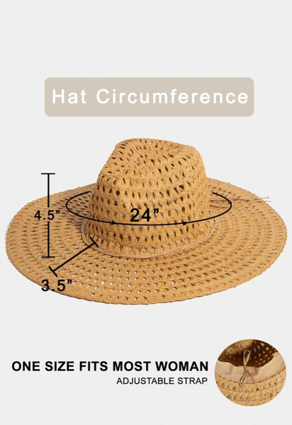 Straw Braid Floppy Hat