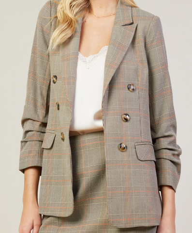 the Felix Plaid Blazer