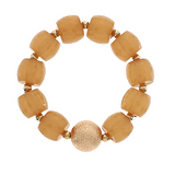 Brown/Gold Beaded Bracelet