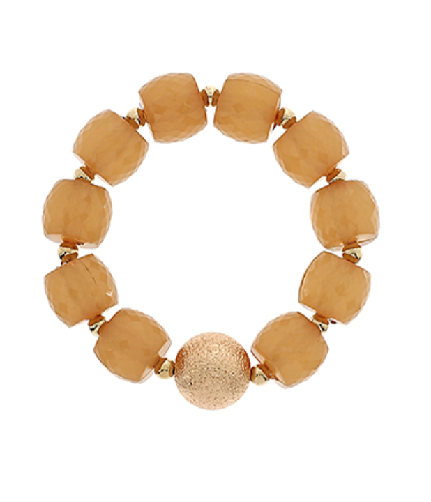 Brown/Gold Beaded Bracelet