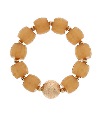 Brown/Gold Beaded Bracelet