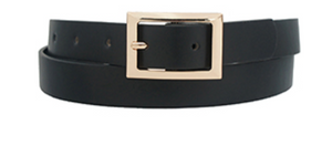 Rectangle Buckle Belt - Black