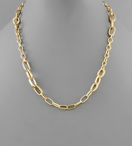 Multi-link style chain necklace