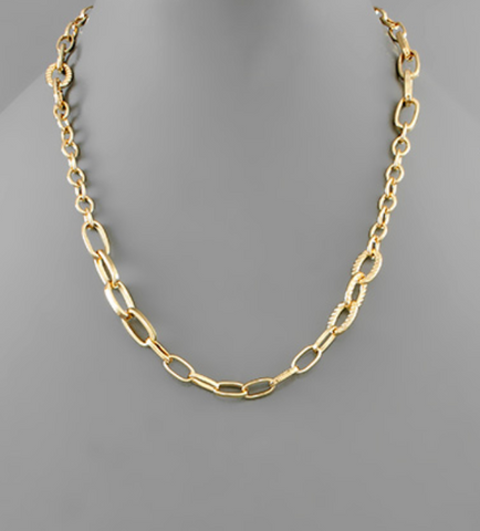 Multi-link style chain necklace
