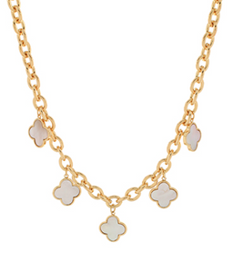 Gold Clover Charm Necklace
