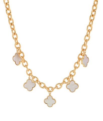 Gold Clover Charm Necklace
