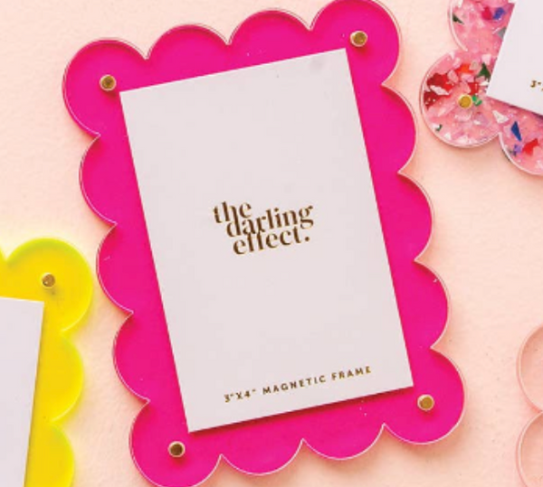 Mini Acrylic Picture Frame Magnet  - 8 colors