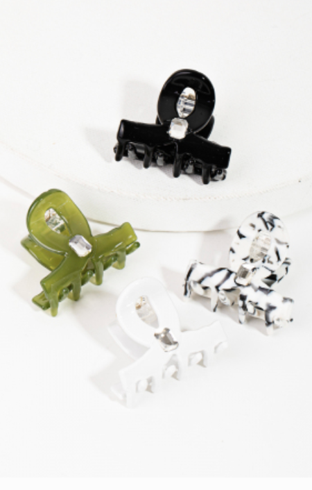 Mini Claw Clips with Rhinestone