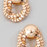 Chain Hoop Door Knocker Earrings