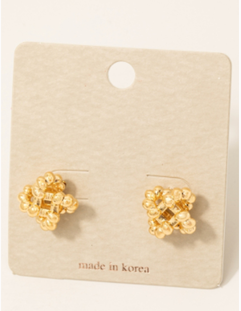 Ball Twist Stud Earrings