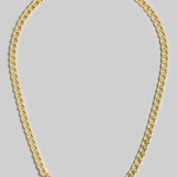 Curb Chain And Cz Tennis Necklace