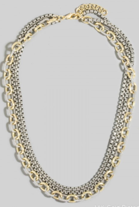 Assorted Layered Chains Necklace