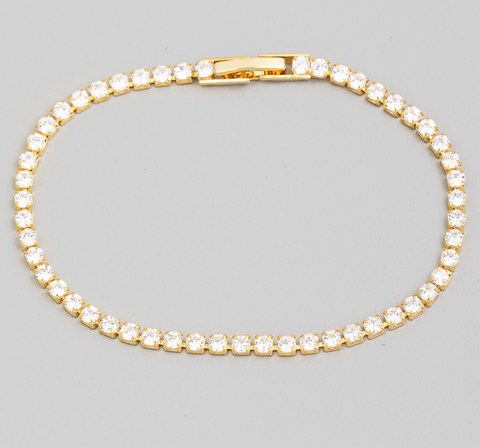 Rhinestone Chain Clasp Bracelet