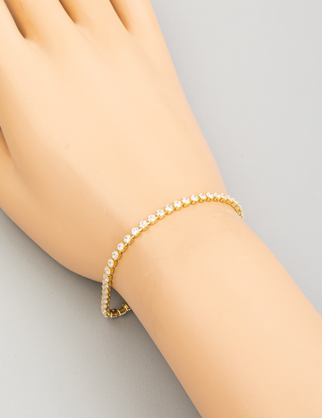 Rhinestone Chain Clasp Bracelet