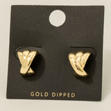 Gold Dipped Staggered Layered Hoop Earrings