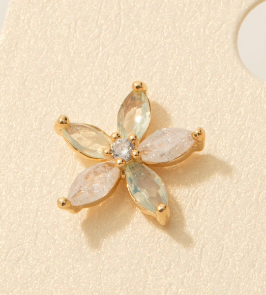 Cz Flower Stud Earrings