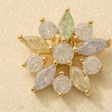 Flower Stud Earrings CZ