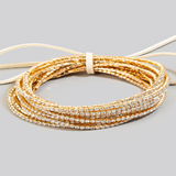 Set of Rhinestone Elastic Bracelets
