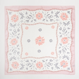 Pink Flower Pattern Bandana Scarf