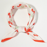 Cherry Fruit Print Bandana Scarf