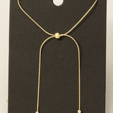 Gold Adjustable Knot Necklace Dainty Chain