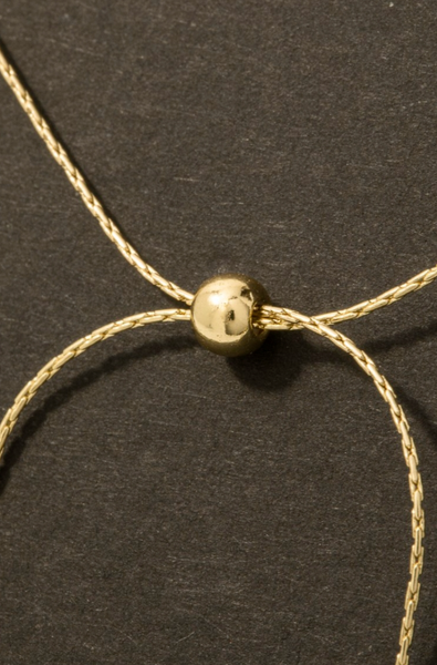 Gold Adjustable Knot Necklace Dainty Chain