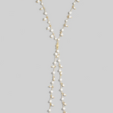 Dainty Pearls Long Y Chain Necklace