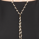 Dainty Pearls Long Y Chain Necklace