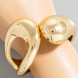 Abstract Gold Bangle Bracelet