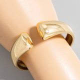 Gold Simple Hinge Cuff Bracelet