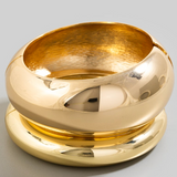 Gold Thick & Thin Hinge Bangle Set
