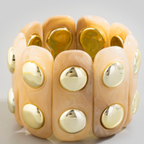 Gold Studded Bar Elastic Bracelet
