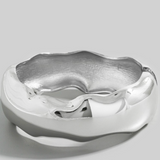 Silver Warped Hinge Bangle