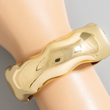 Gold Warped Hinge Bangle