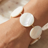 Seashell Disc Link Bracelet