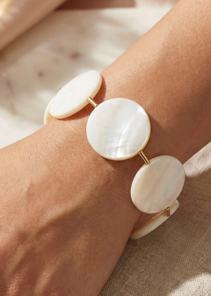 Seashell Disc Link Bracelet