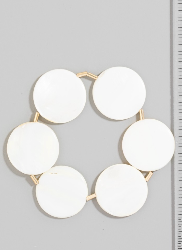 Seashell Disc Link Bracelet