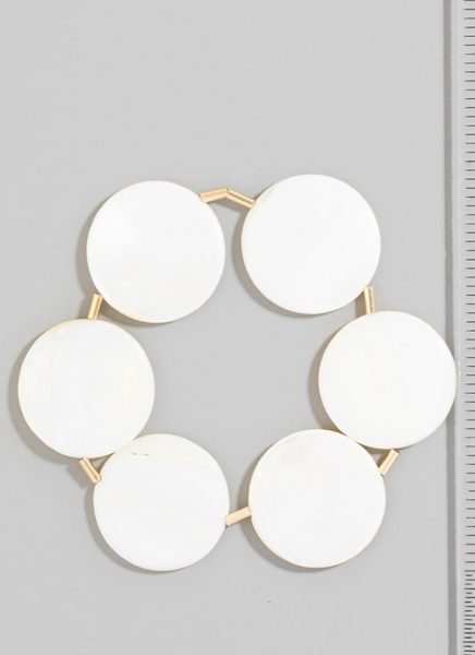 Seashell Disc Link Bracelet