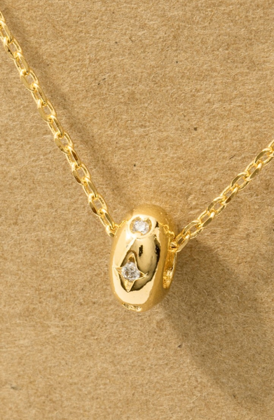 Mini Oval Pendant Necklace