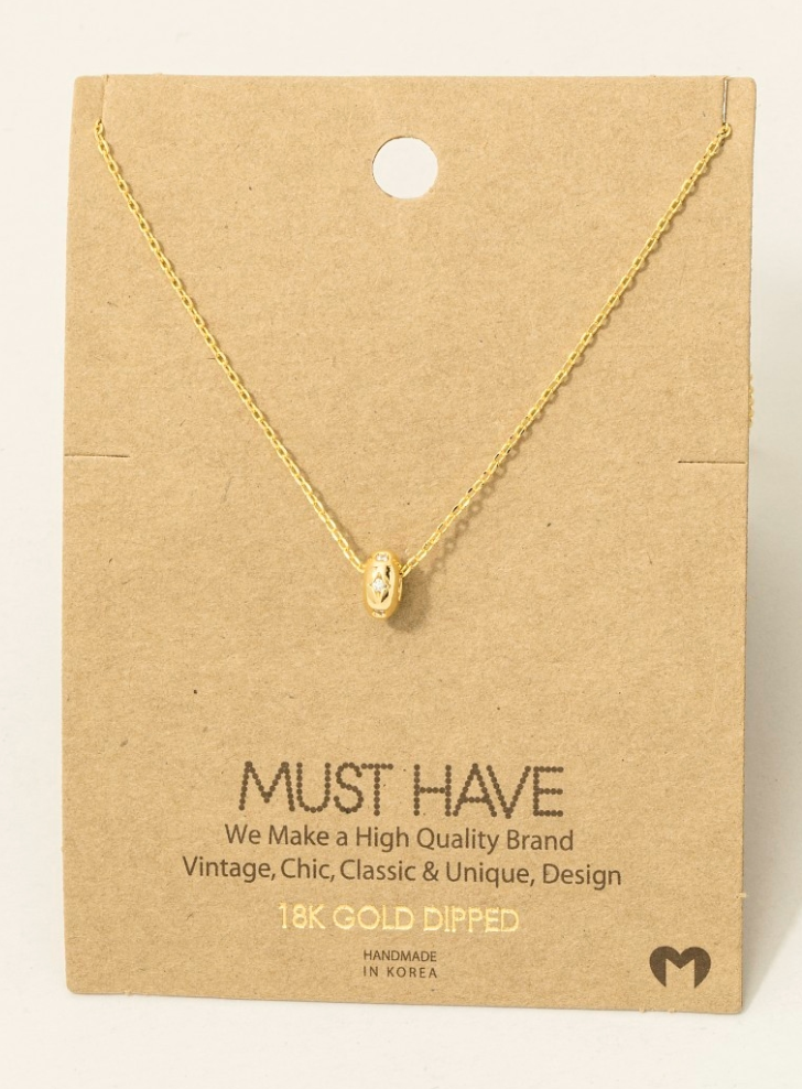 Mini Oval Pendant Necklace