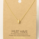 Mini Oval Pendant Necklace